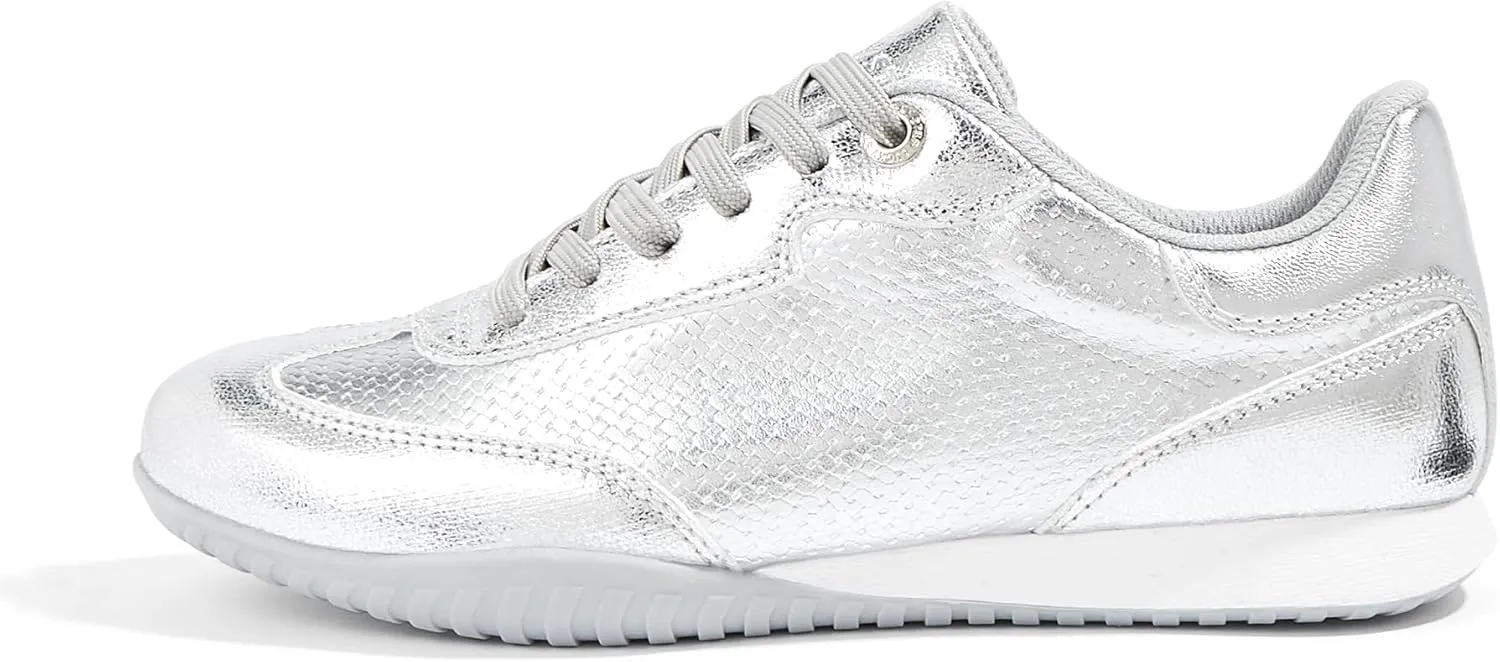 LUCKY STEP Women's Fashion Tennis Sneakers Casual Low Top Retro Lace-up Stylish Travel Lifestyle Trendy Walking Shoes