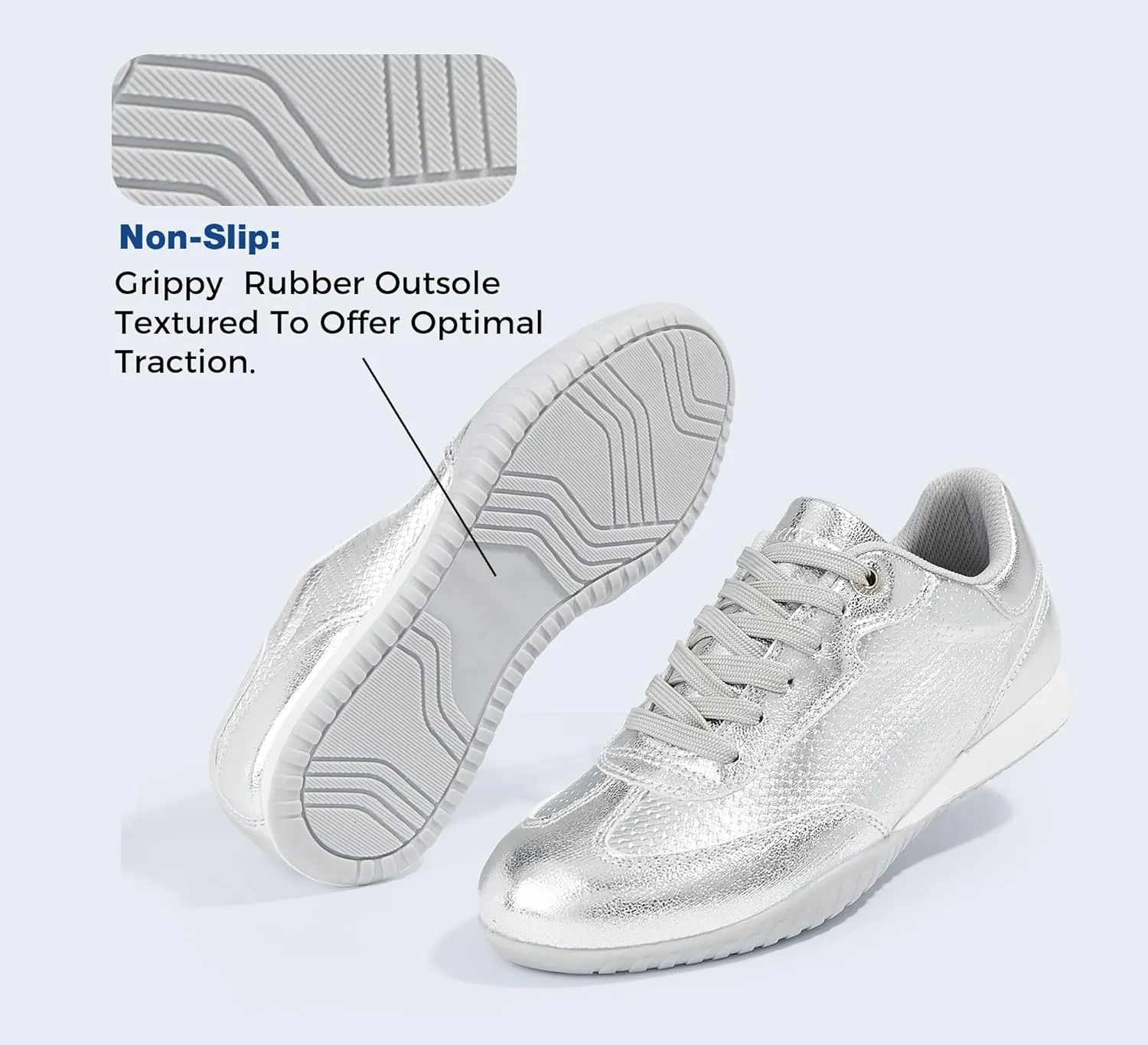 LUCKY STEP Women's Fashion Tennis Sneakers Casual Low Top Retro Lace-up Stylish Travel Lifestyle Trendy Walking Shoes