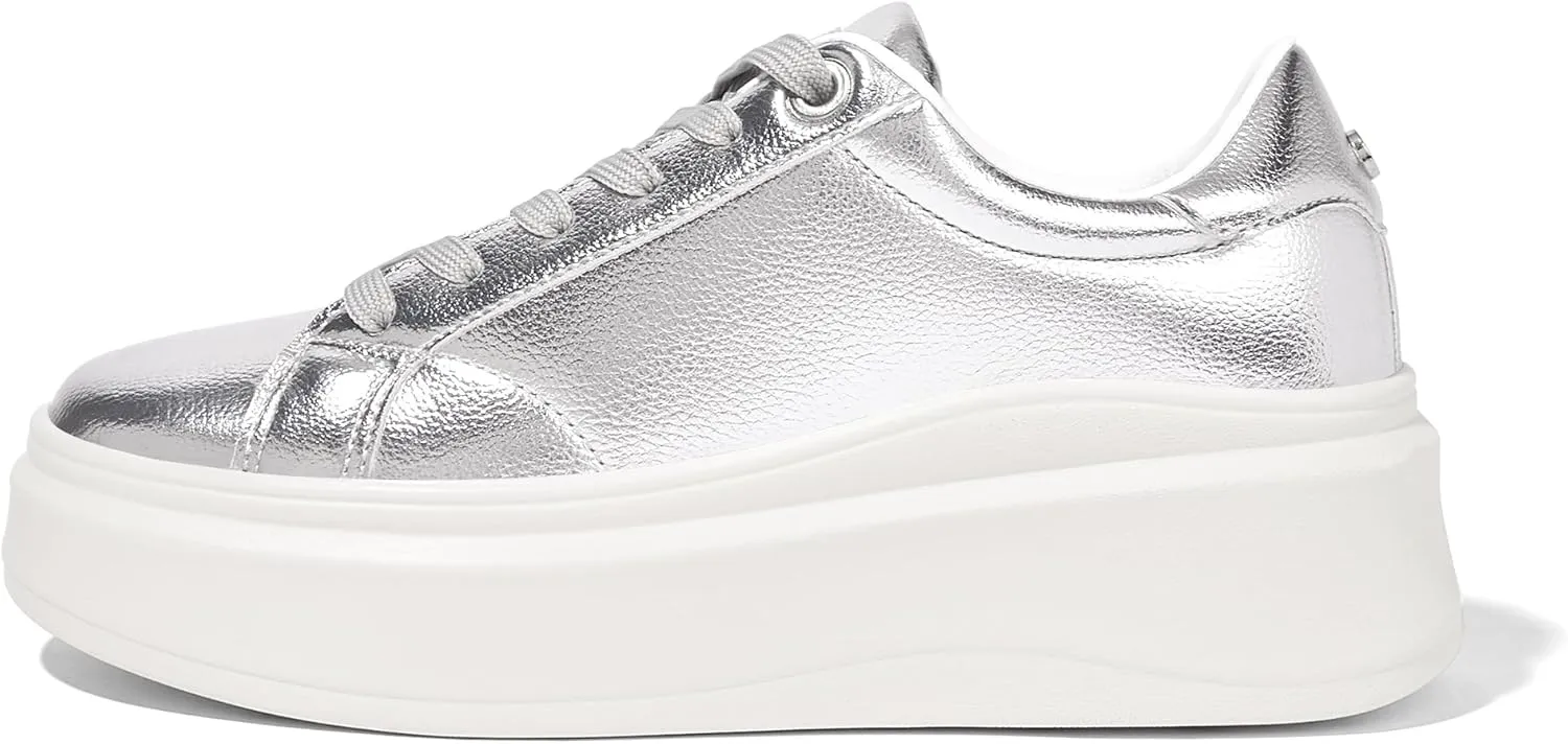 LUCKY STEP Women's Platform Fashion Sneakers Faux Leather Classic Tennis Shoes Low Top Casual Walking Shoes