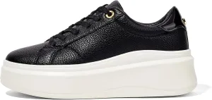 LUCKY STEP Women's Platform Fashion Sneakers Faux Leather Classic Tennis Shoes Low Top Casual Walking Shoes