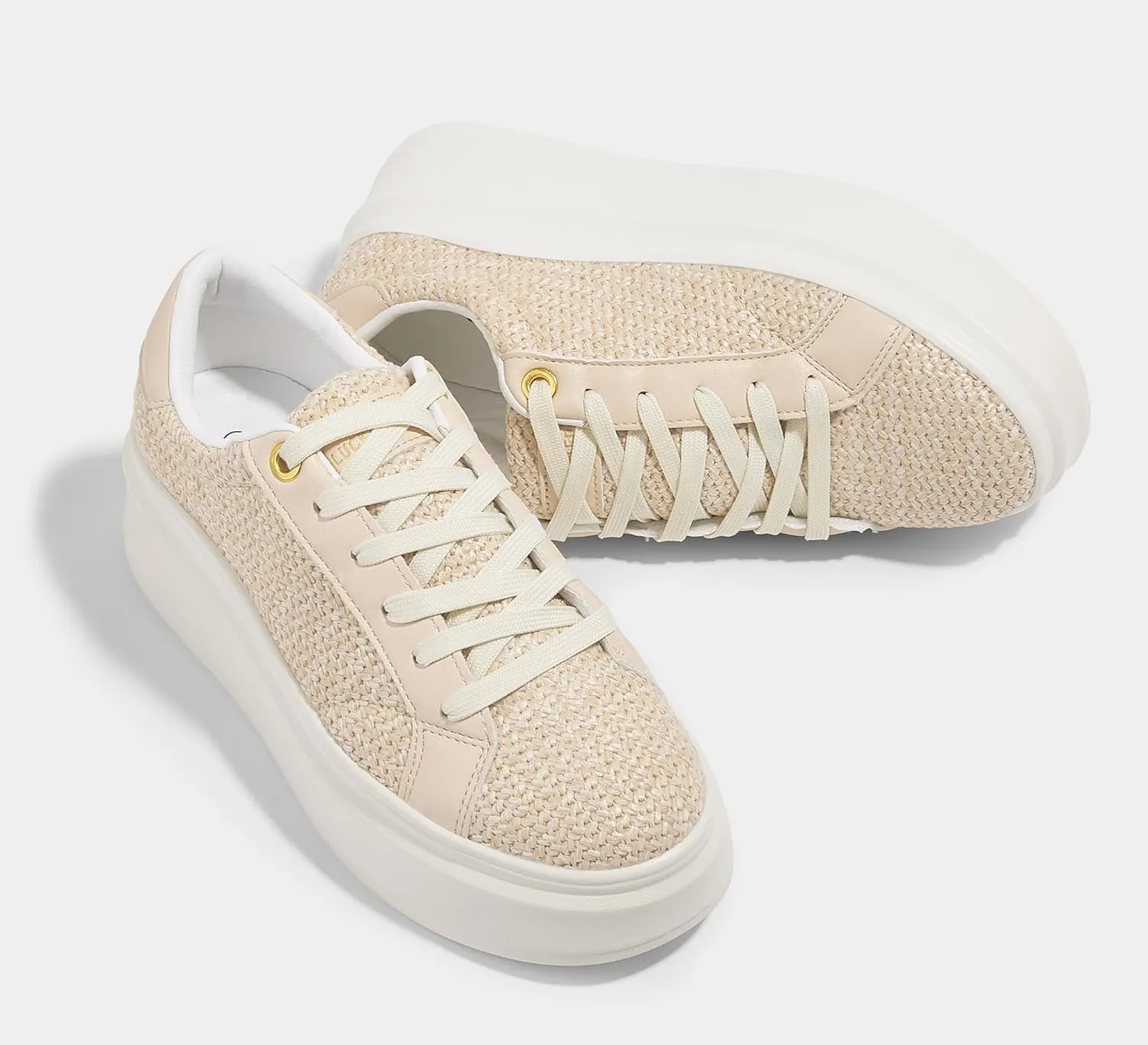 LUCKY STEP Women's Platform Fashion Sneakers Faux Leather Classic Tennis Shoes Low Top Casual Walking Shoes