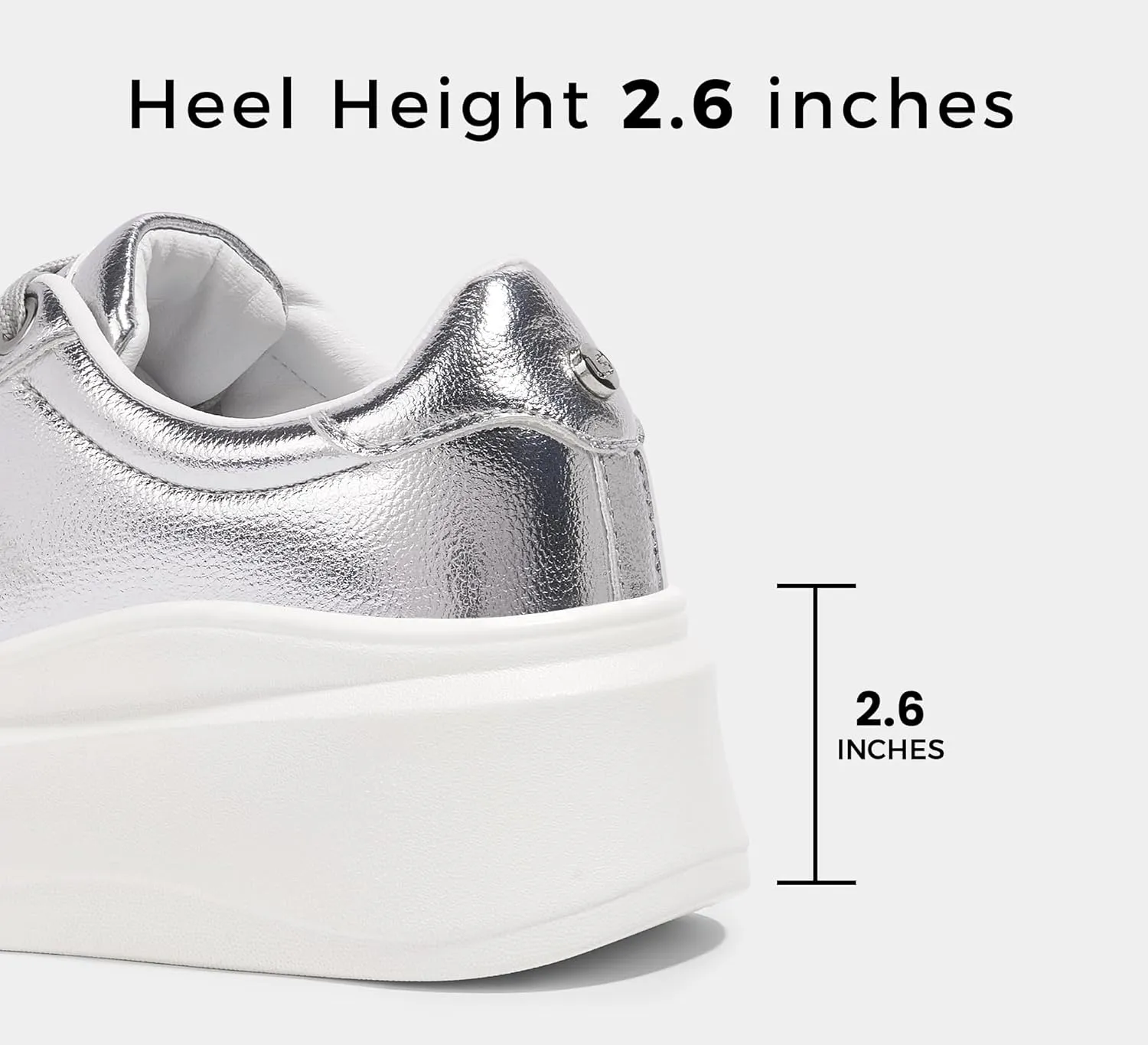 LUCKY STEP Women's Platform Fashion Sneakers Faux Leather Classic Tennis Shoes Low Top Casual Walking Shoes