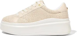 LUCKY STEP Women's Platform Fashion Sneakers Faux Leather Classic Tennis Shoes Low Top Casual Walking Shoes