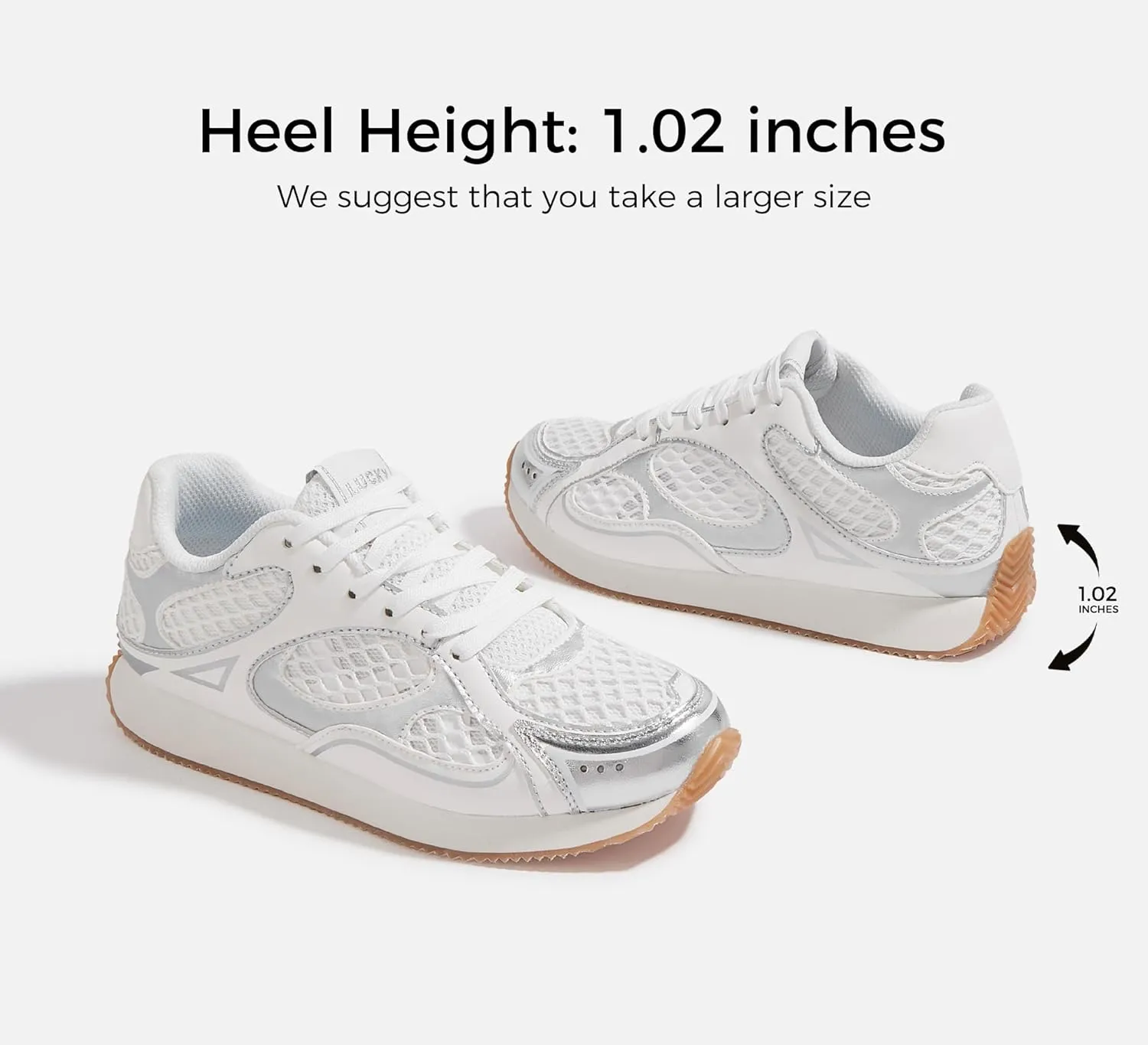 LUCKY STEP Women's Retro Fashion Sneakers Mesh Breathable Casual Walking Shoes Comfortable Tennis Athletic Trainers