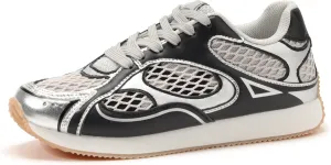LUCKY STEP Women's Retro Fashion Sneakers Mesh Breathable Casual Walking Shoes Comfortable Tennis Athletic Trainers