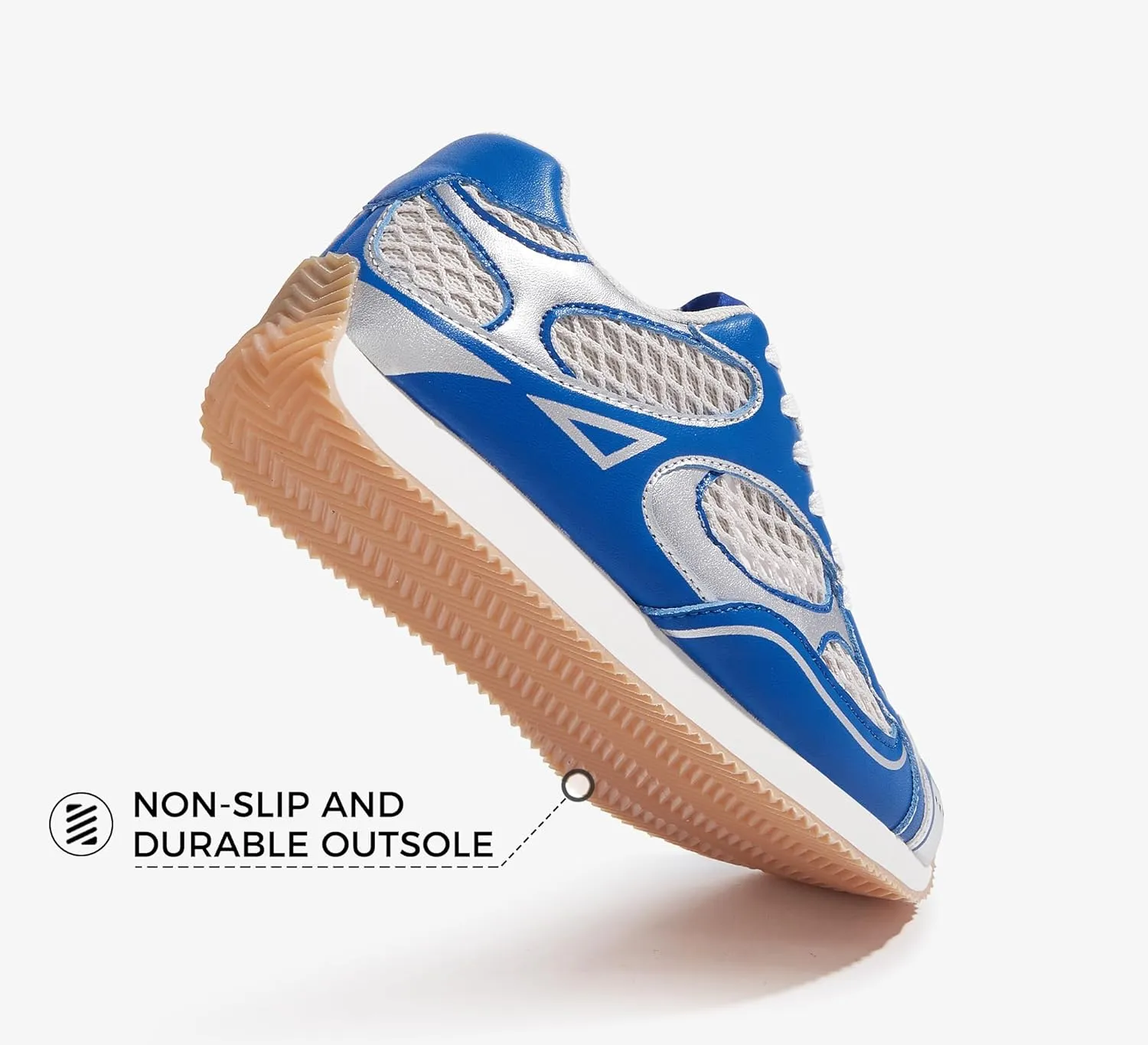 LUCKY STEP Women's Retro Fashion Sneakers Mesh Breathable Casual Walking Shoes Comfortable Tennis Athletic Trainers