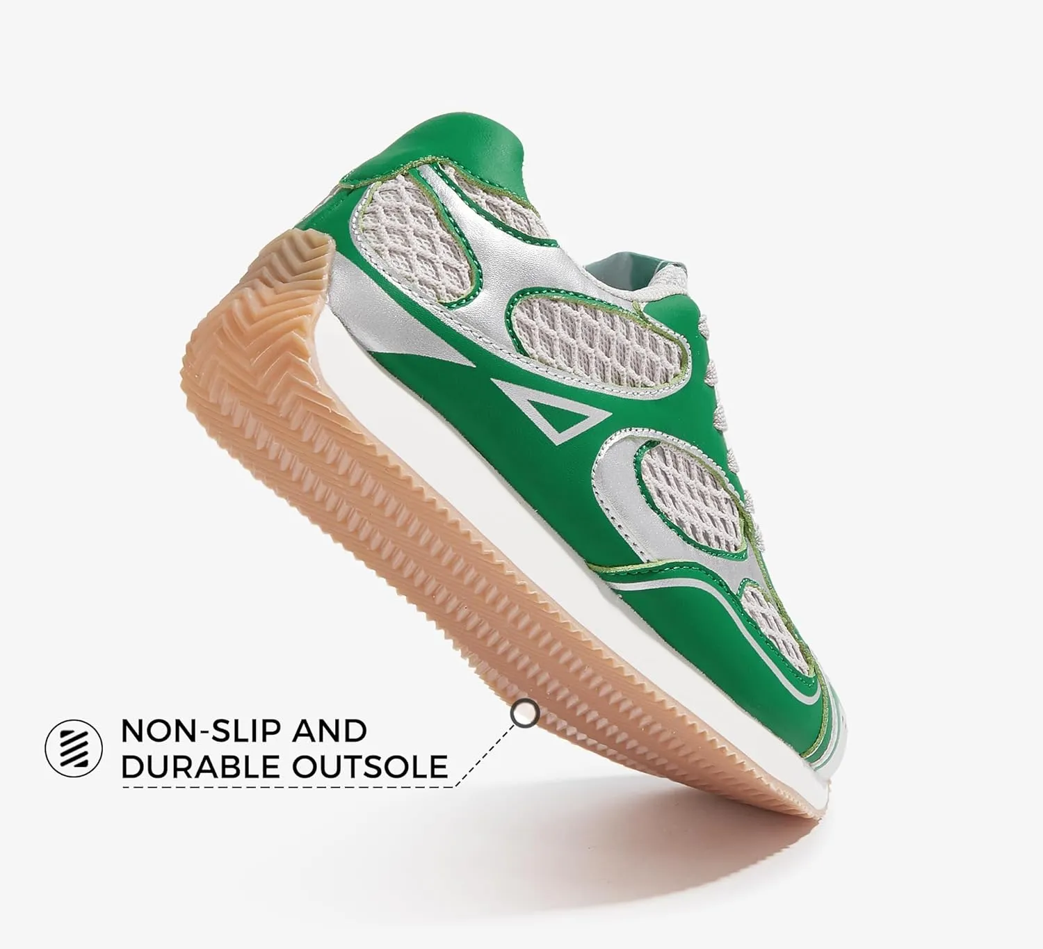 LUCKY STEP Women's Retro Fashion Sneakers Mesh Breathable Casual Walking Shoes Comfortable Tennis Athletic Trainers
