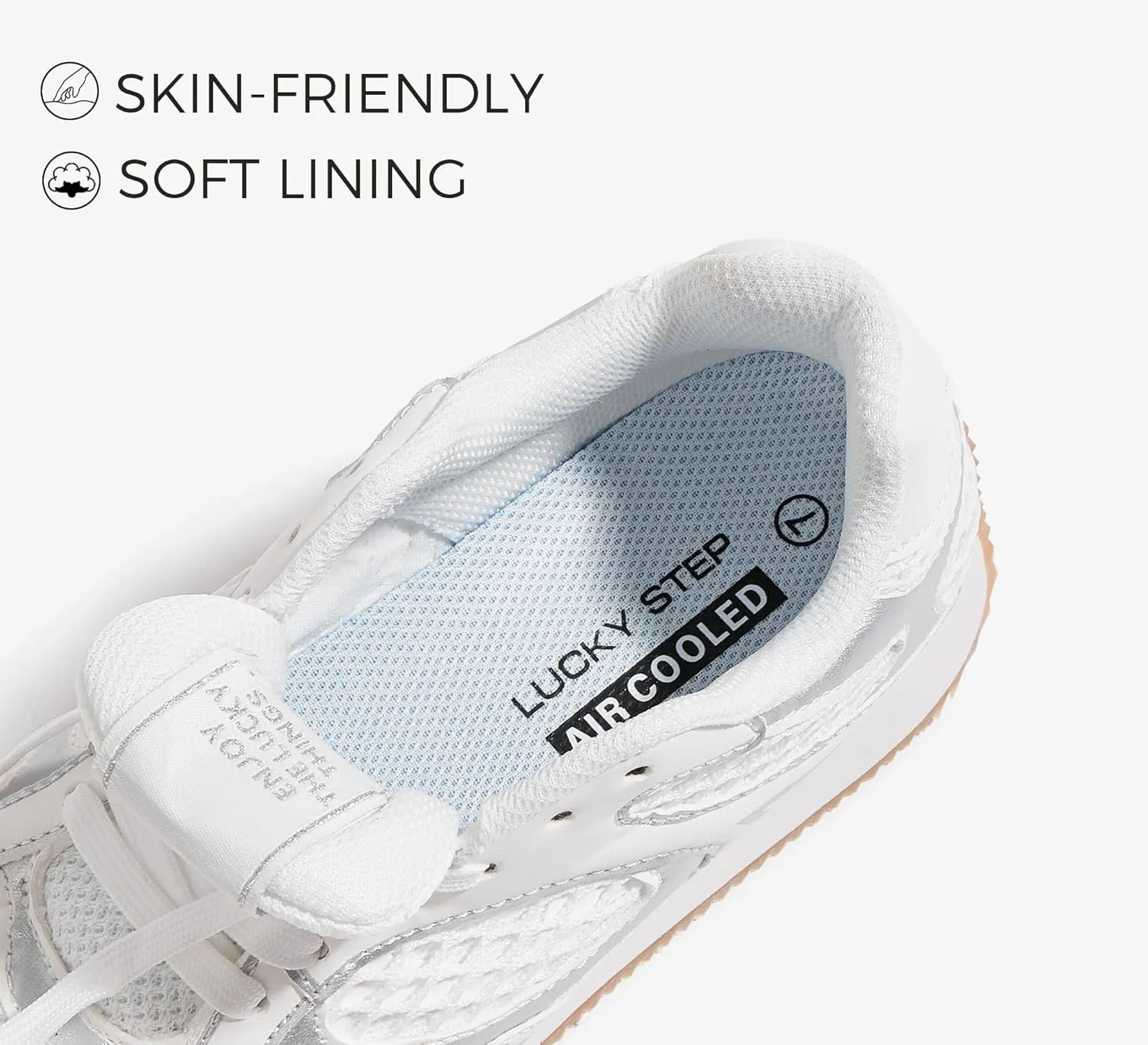 LUCKY STEP Women's Retro Fashion Sneakers Mesh Breathable Casual Walking Shoes Comfortable Tennis Athletic Trainers