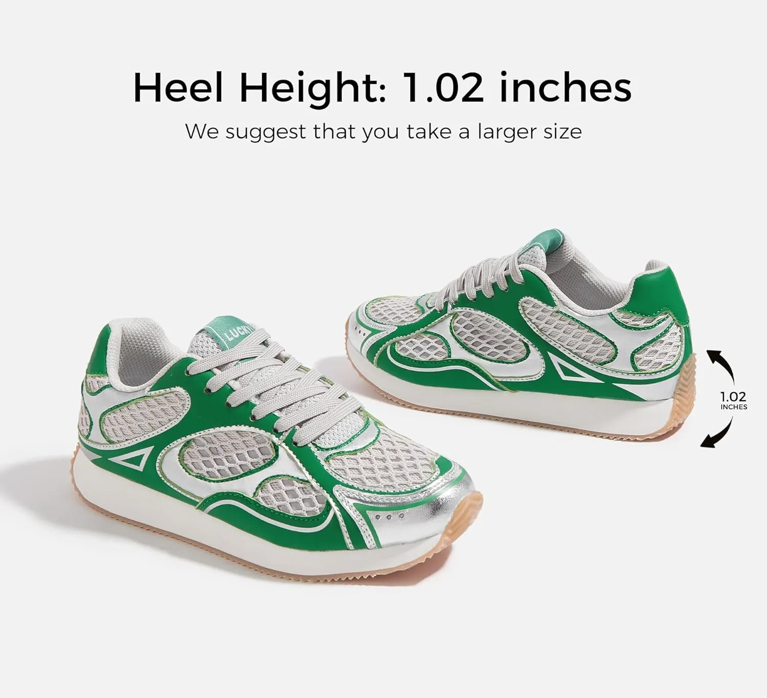 LUCKY STEP Women's Retro Fashion Sneakers Mesh Breathable Casual Walking Shoes Comfortable Tennis Athletic Trainers