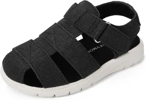 Luffymomo Boys Girls Sandals Closed Toe Lightweight Shoes Adjustable Beach Summer Sandal for Toddler Kids