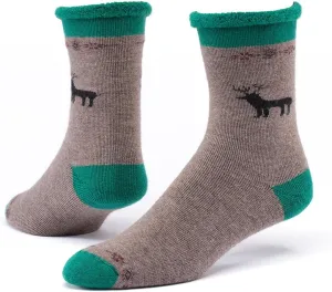 Maggie's Organic Merino Wool Snuggle Socks - Thermal Warm Wool Socks for Women and Men - Holiday Season