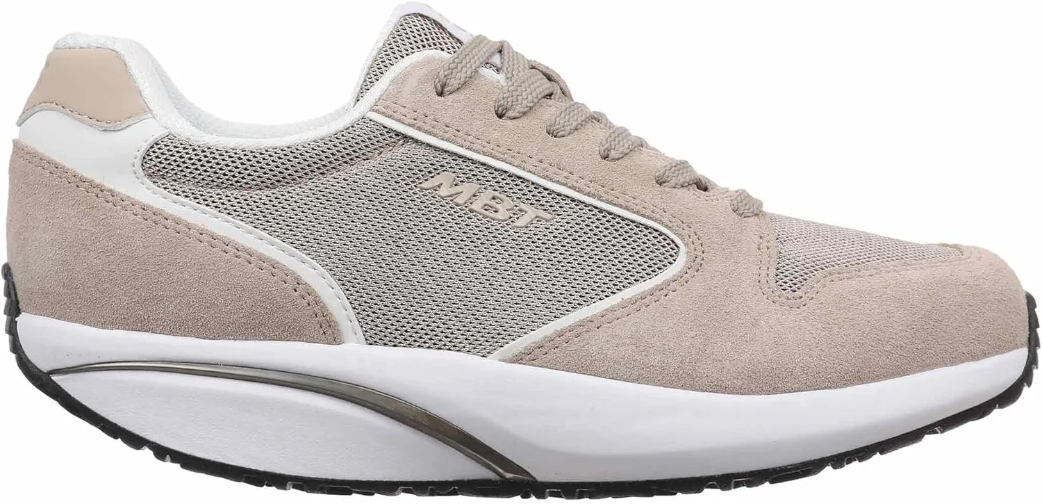 MBT -1997 Classic II Men's Casual Trainers Modern Style Anatomical and Comfortable Sports Shoes Comfort Stability with Curved Sole Lace-up Sneakers, beige, 9.5 AU