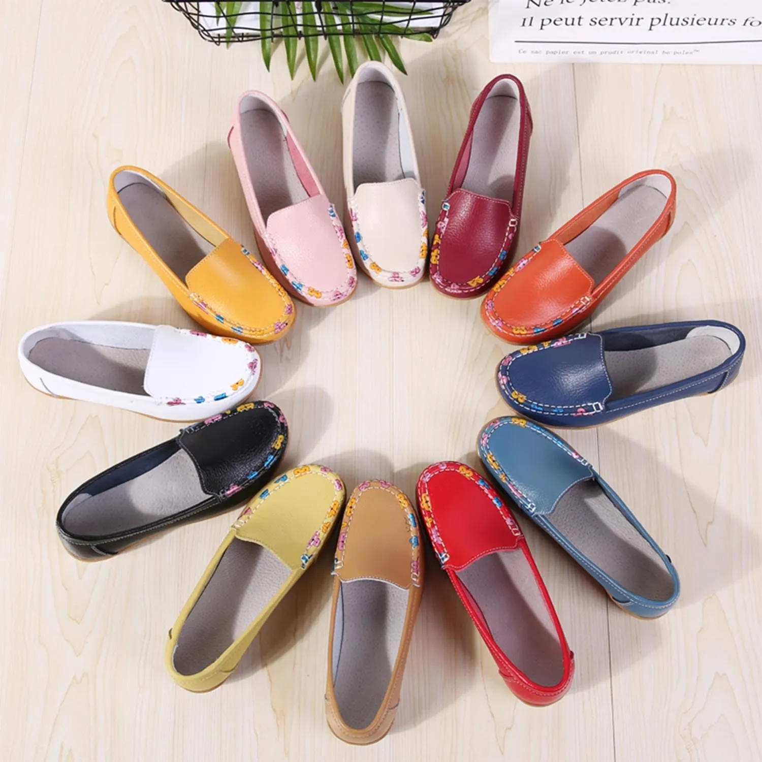 MEBAMY Women's Thick Sole Slip-On Loafers Comfortable Arch Support Casual Thick-Soled Casual Shoes Non-Slip Low-Top Loafers Shoes for Women Black