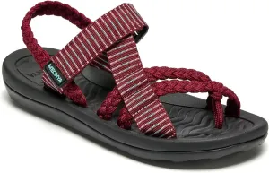 MEGNYA Comfortable Womens Hiking Sandals, Flip Flop Walking Sandals with Arch Support, Athletic Sandals with Hook and Loop Straps for Beach Vacation Adventure