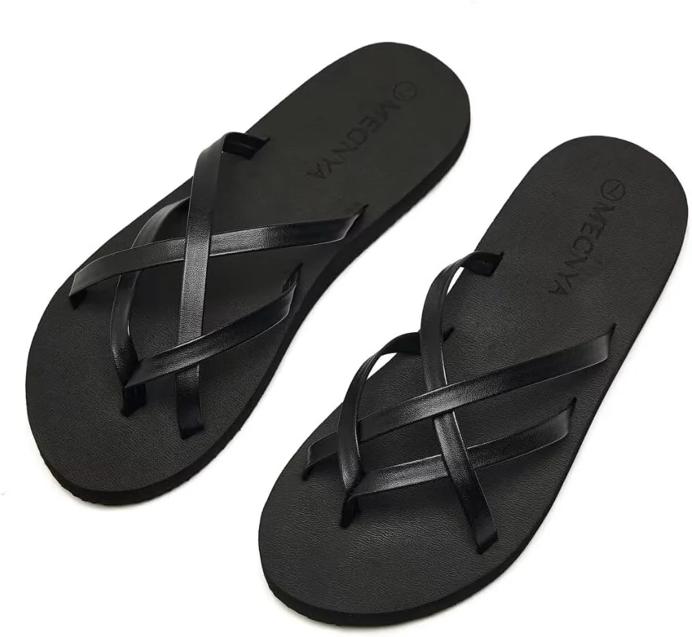 MEGNYA Women's Arch Support Flip Flops Sandals, Comfortable Summer Beach Slippers, Casual Walking Sandals