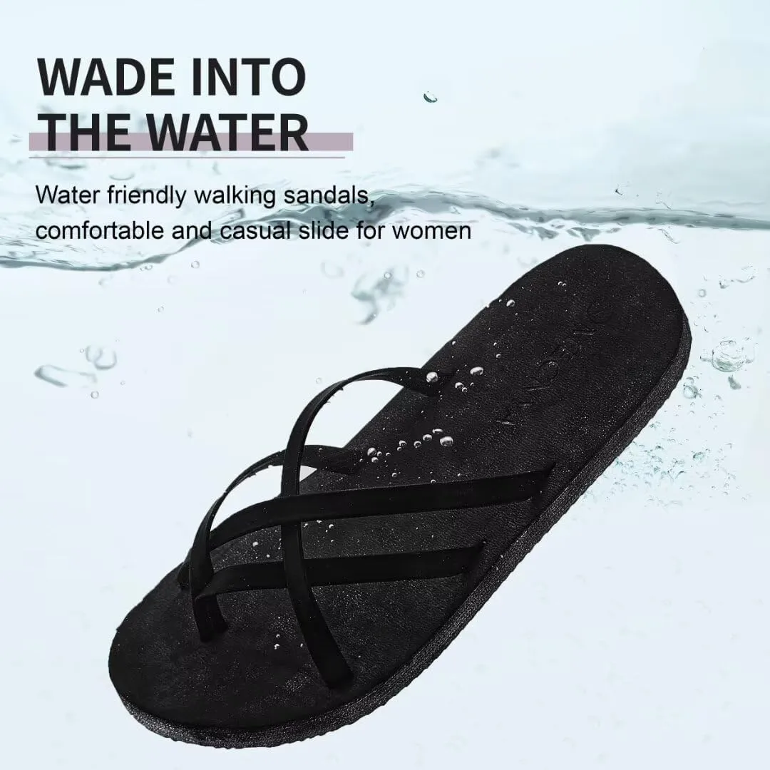 MEGNYA Women's Arch Support Flip Flops Sandals, Comfortable Summer Beach Slippers, Casual Walking Sandals