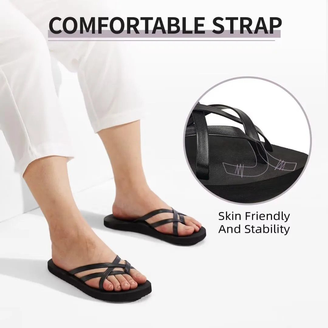 MEGNYA Women's Arch Support Flip Flops Sandals, Comfortable Summer Beach Slippers, Casual Walking Sandals