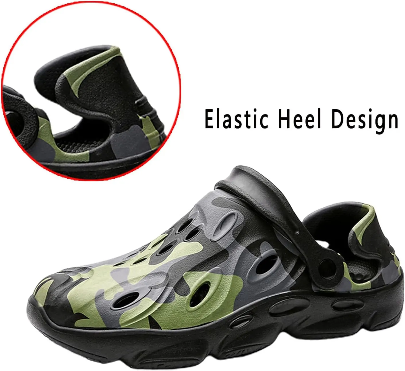 Meidiastra Men's Clogs Shoes Comfortable Breathable Garden Clogs Shoes Non Slip Beach Sandals Walking Slippers