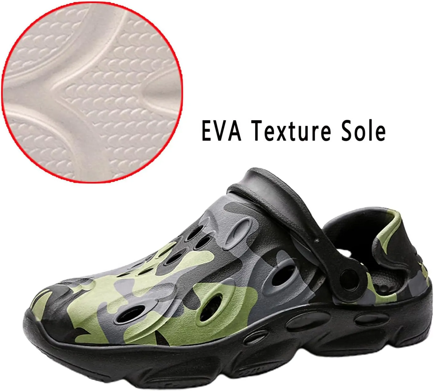 Meidiastra Men's Clogs Shoes Comfortable Breathable Garden Clogs Shoes Non Slip Beach Sandals Walking Slippers