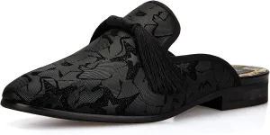 Meijiana Men's Slippers Slip-On Loafers Leather Formal Wear Casual Open Back Sandals
