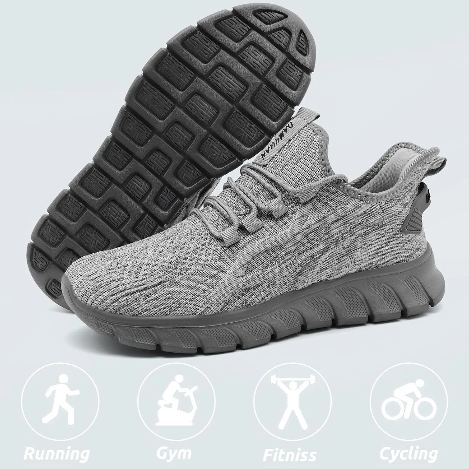 Men Running Shoes Tennis Walking Gym Slip On Workout Athletic Fashion Sneakers Lightweight Breathable Sport Jogging Casual Shoe