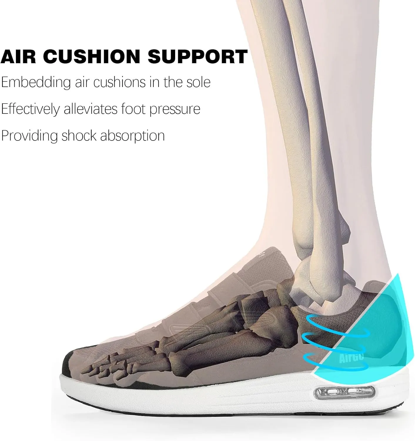 Men's Adjustable Fit Diabetic Shoes Orthopedic Walking Sneakers | Plantar Fasciitis/Swollen Feet/Bunions | Wide Size 8-13