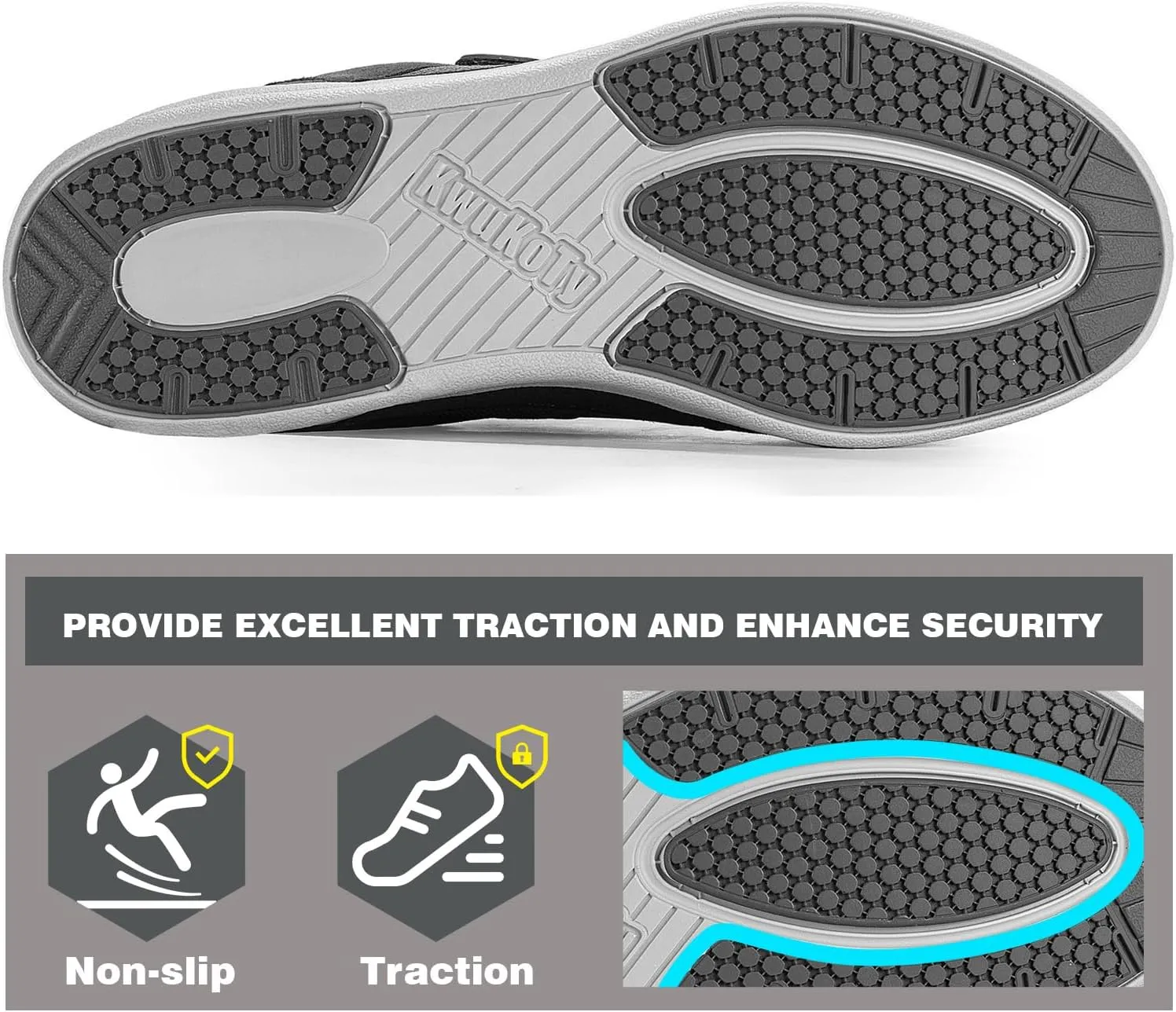 Men's Adjustable Fit Diabetic Shoes Orthopedic Walking Sneakers | Plantar Fasciitis/Swollen Feet/Bunions | Wide Size 8-13