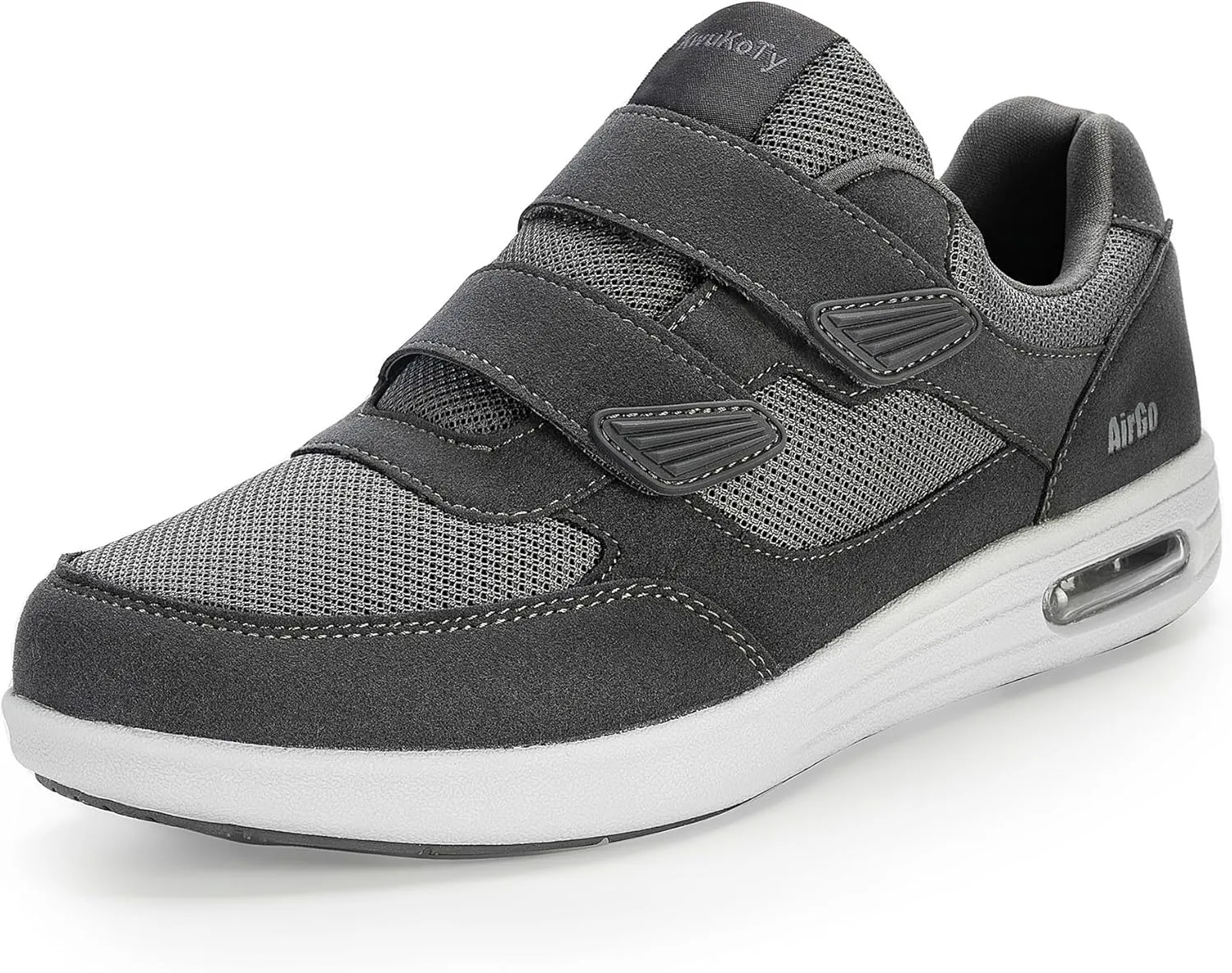 Men's Adjustable Fit Diabetic Shoes Orthopedic Walking Sneakers | Plantar Fasciitis/Swollen Feet/Bunions | Wide Size 8-13