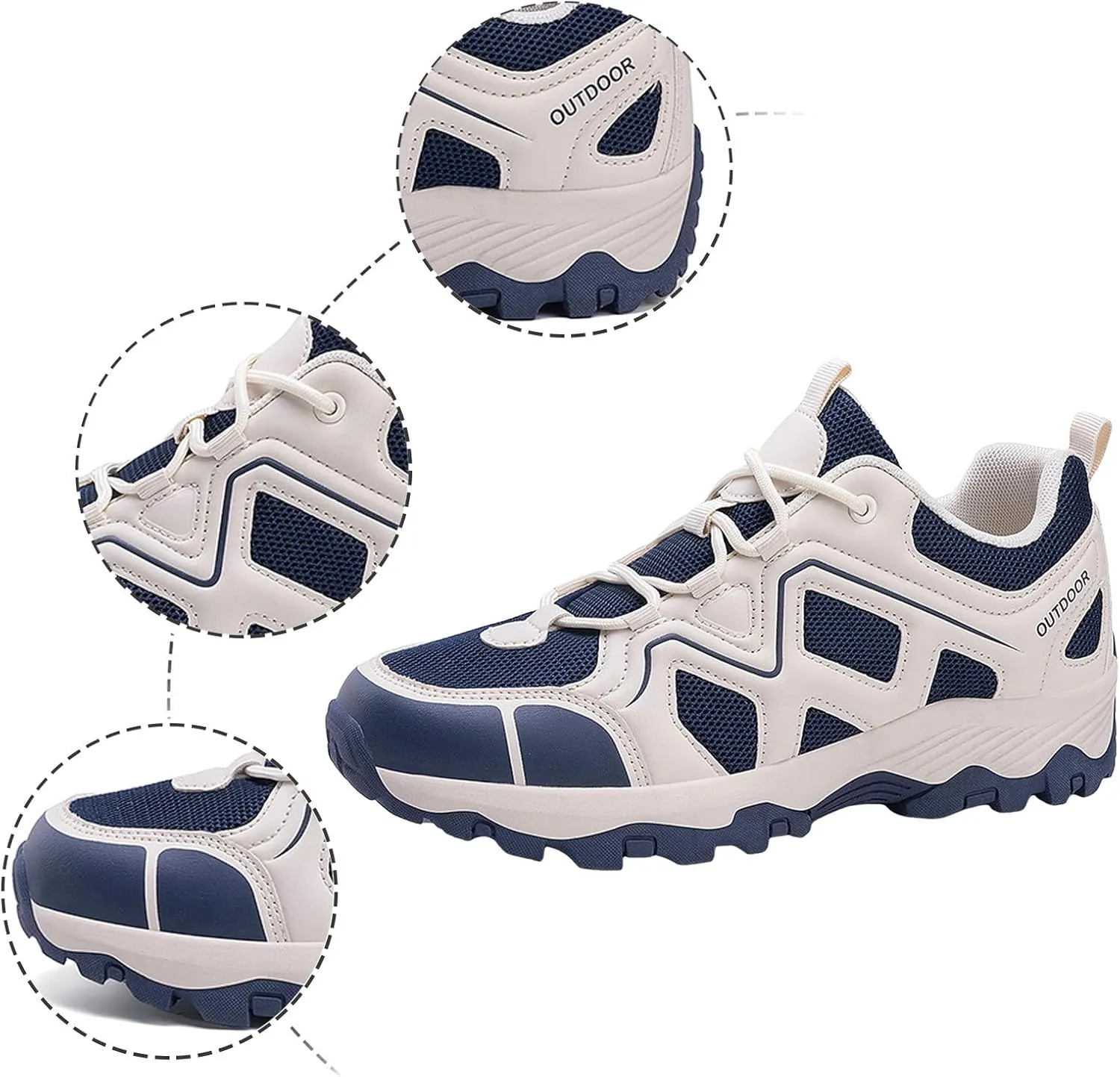 Men's Arch Support Sports Shoes Couple Thick Sole Orthopedic Sneakers Mesh Breathable Mountaineering Sneaker