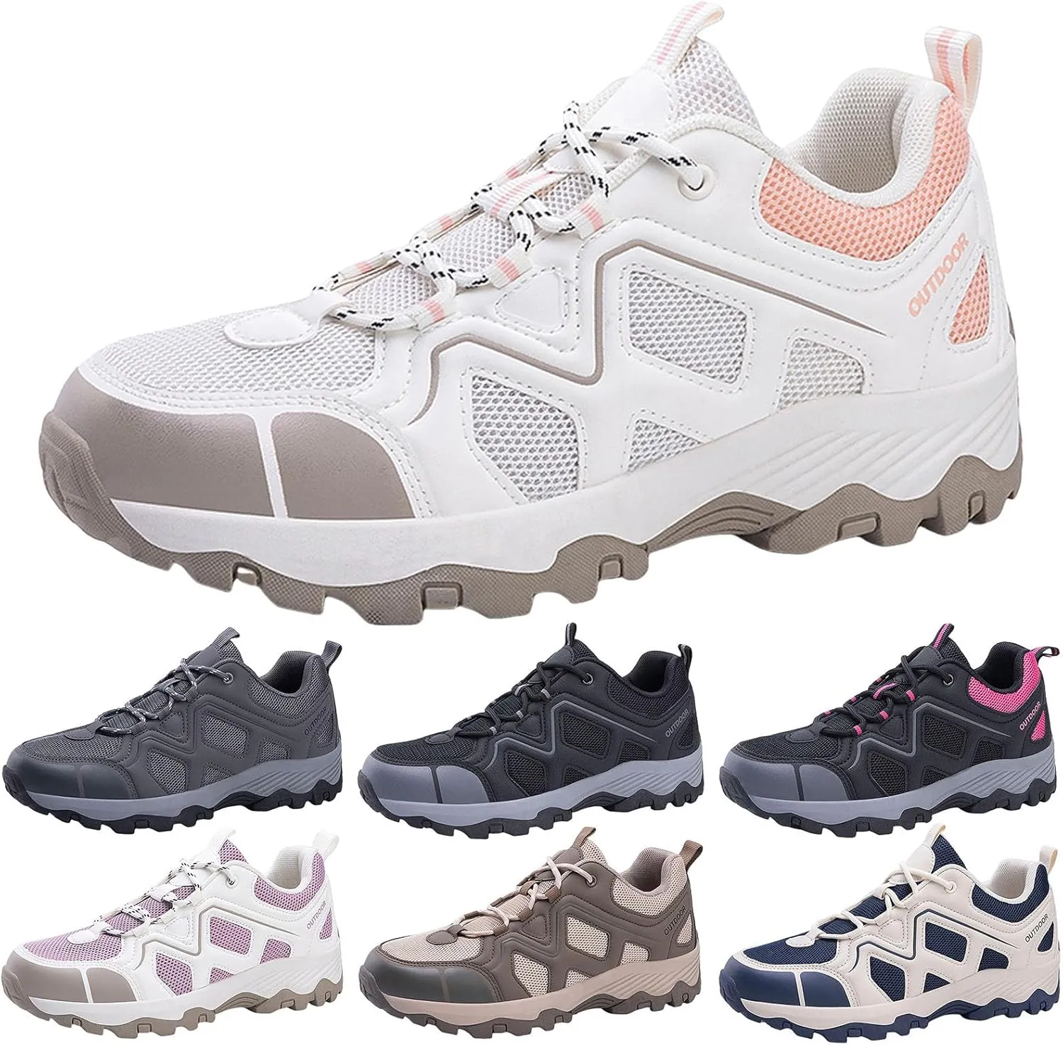 Men's Arch Support Sports Shoes Couple Thick Sole Orthopedic Sneakers Mesh Breathable Mountaineering Sneaker