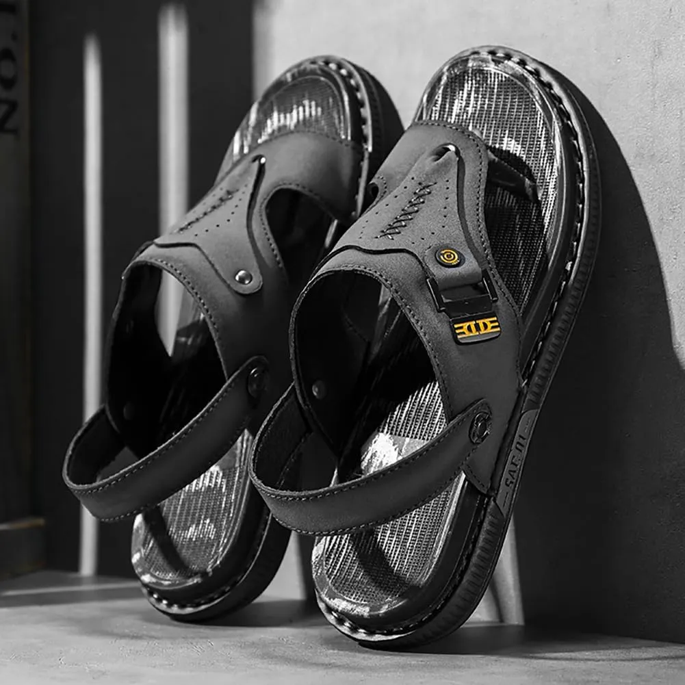 Men's Beach Sandals Handmade Sandals Fishing Outdoor Adjustable Casual Walking Shoes