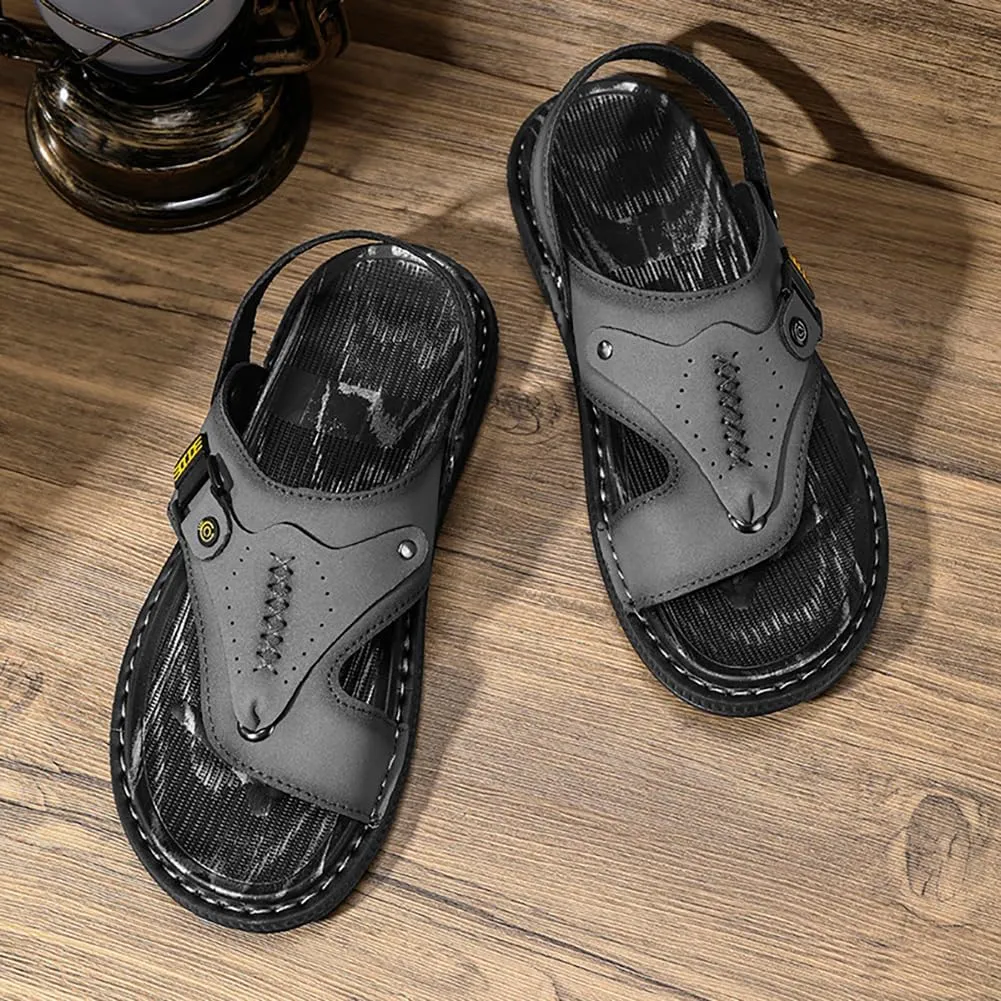 Men's Beach Sandals Handmade Sandals Fishing Outdoor Adjustable Casual Walking Shoes