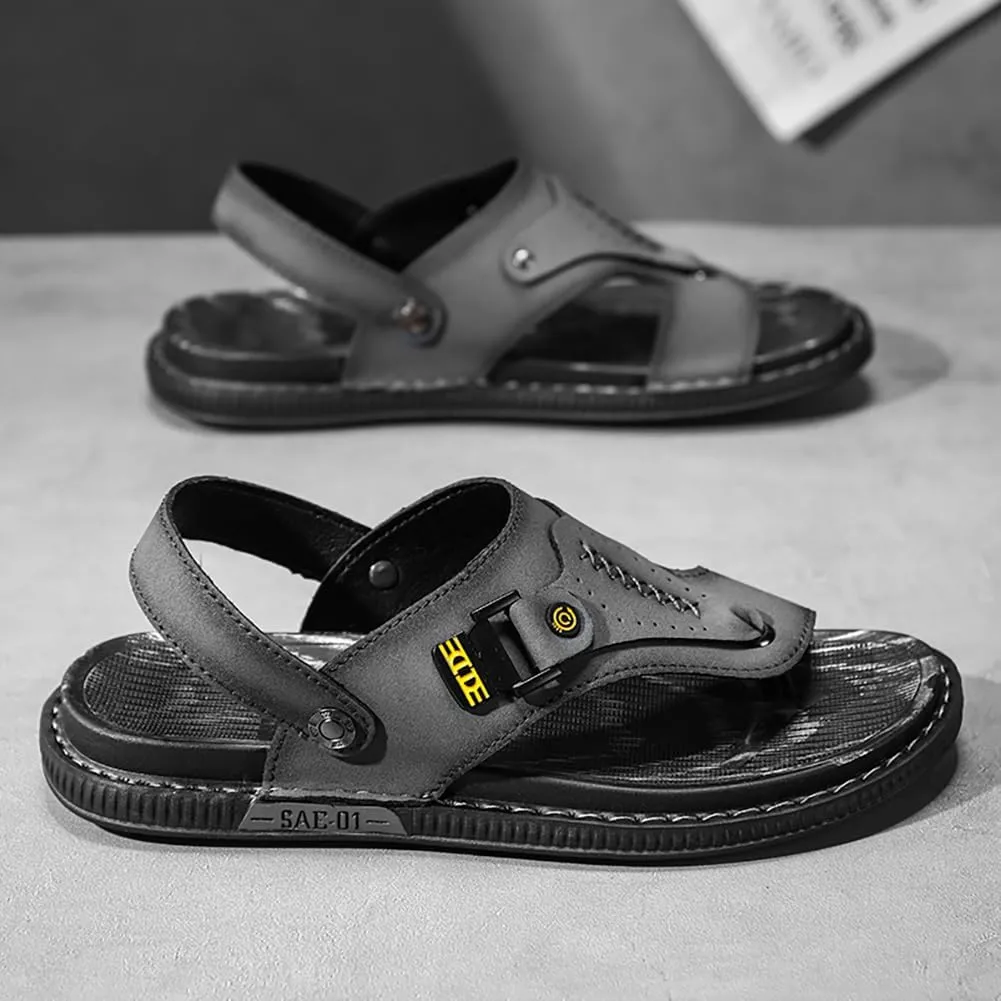 Men's Beach Sandals Handmade Sandals Fishing Outdoor Adjustable Casual Walking Shoes