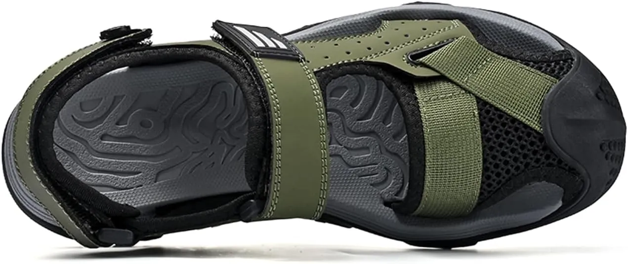 Mens Beach Sandals Outdoor Hiking Sandals Platform Water Shoes for Travel Walking Trekking Camping