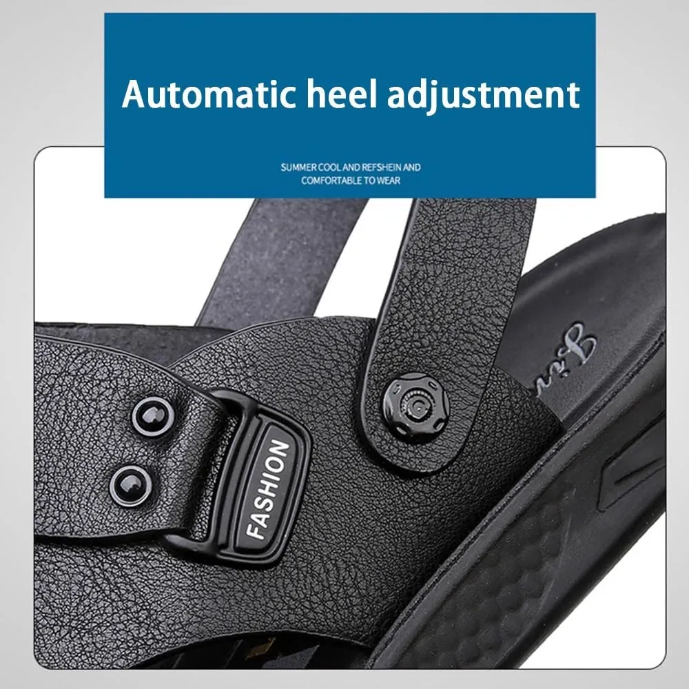 Men's Beach Sandals Summer Lightweight Ring Toe Bunion Flat Slippers, Casual Soft Non-Slip Foot Correction Men's Beach Sandals for Plantar Fasciitis