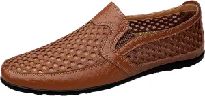 Men's Breathable Mesh Loafers Casual Slip-on Outdoor Walking Hiking Shoes