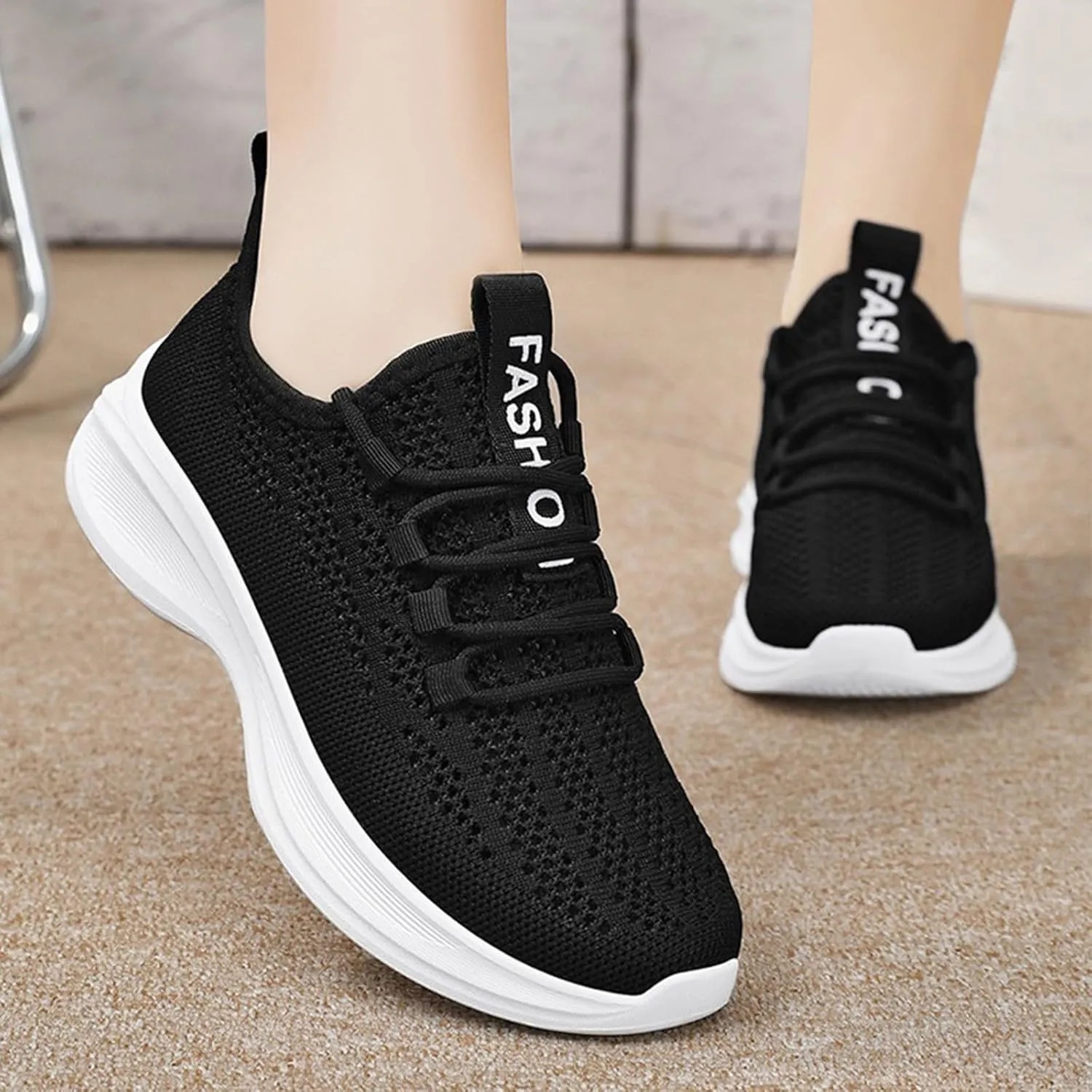 Men's Casual Dress Shoes Comfort Walking Shoes Mesh Running Shoes for Women Arch Support Brown Casual Shoes Platform Sneakers Waterproof Tennis Shoe White Loafers