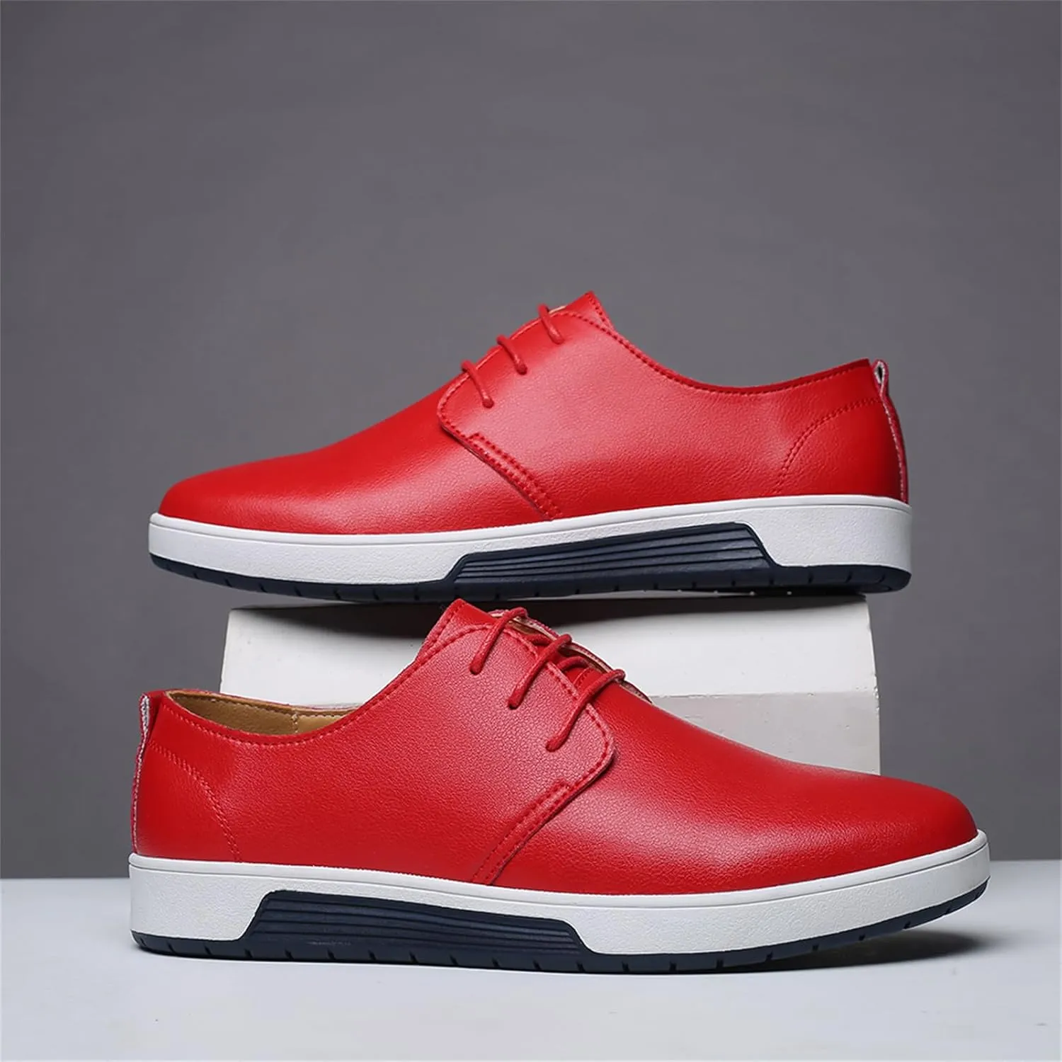 Mens Casual Lace Up Leather Oxford Classical Derby Orthopedic Shoes Lightweight Walking Loafers Dress Business Flats Shoes