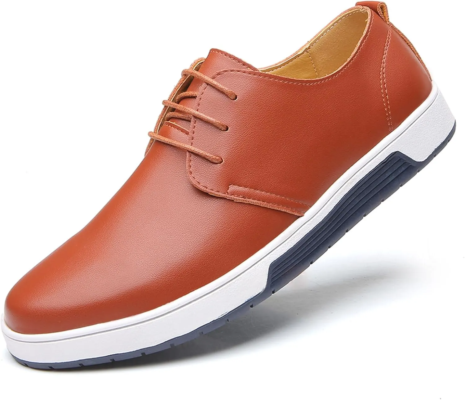 Mens Casual Lace Up Leather Oxford Classical Derby Orthopedic Shoes Lightweight Walking Loafers Dress Business Flats Shoes