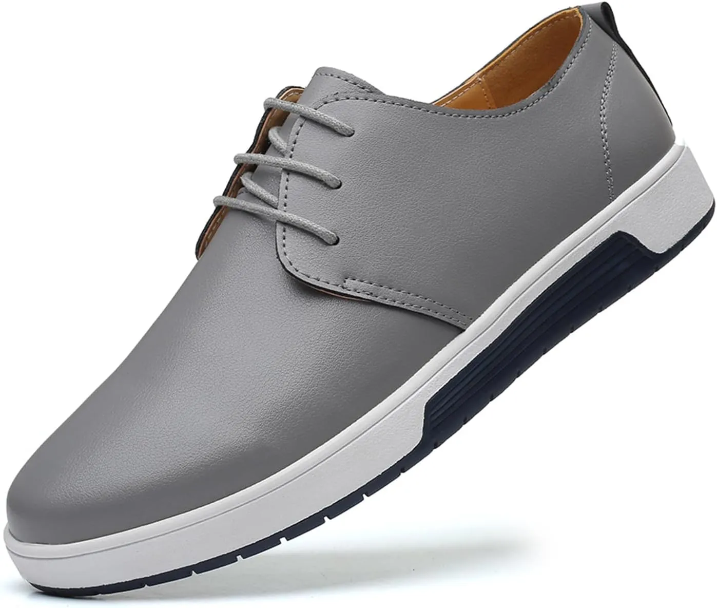 Mens Casual Lace Up Leather Oxford Classical Derby Orthopedic Shoes Lightweight Walking Loafers Dress Business Flats Shoes