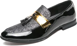 Men's Fashion Formal Leather Oxford Loafers and Wedding Dress Shoes for Men, Penny Slip - On Smoking Luxury Men Loafers