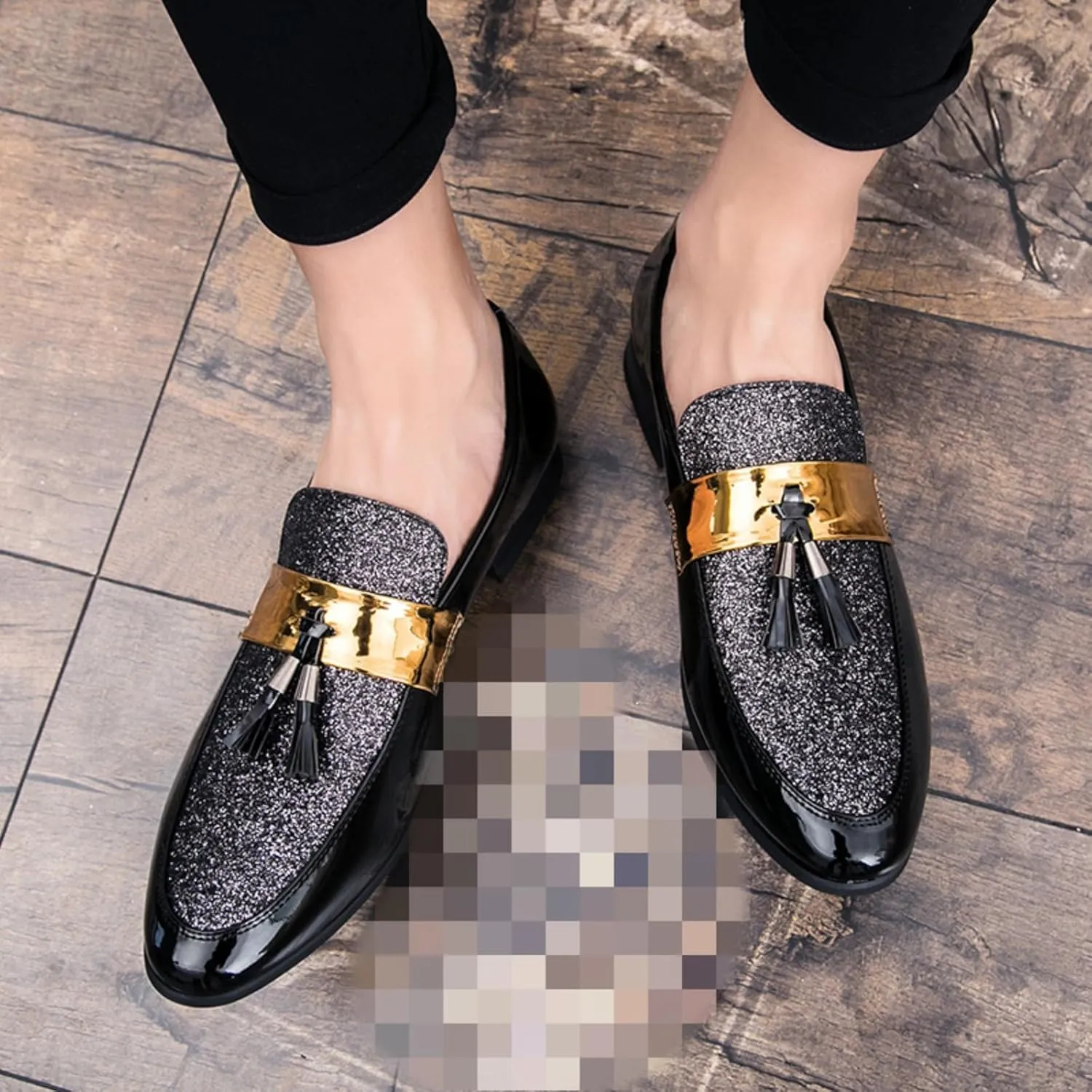 Men's Fashion Formal Leather Oxford Loafers and Wedding Dress Shoes for Men, Penny Slip - On Smoking Luxury Men Loafers