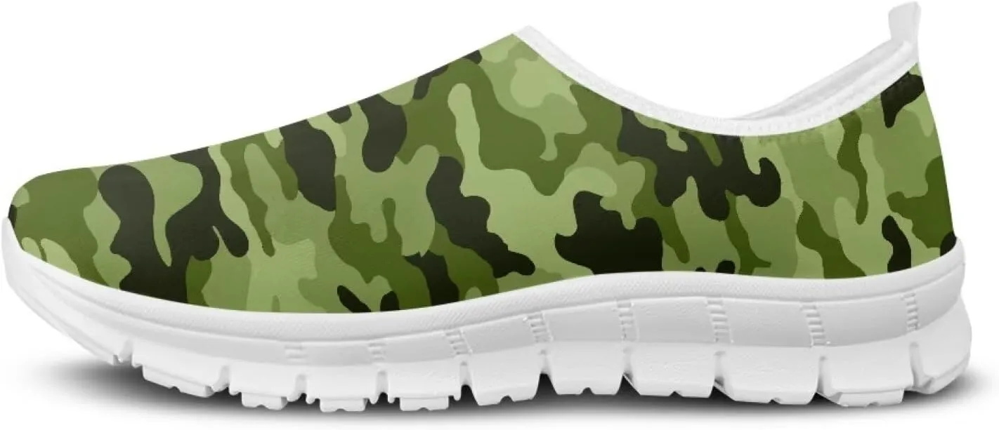 Men's Fashion Sneakers Slip On Walking Loafers Travel Shoes（White Sole）