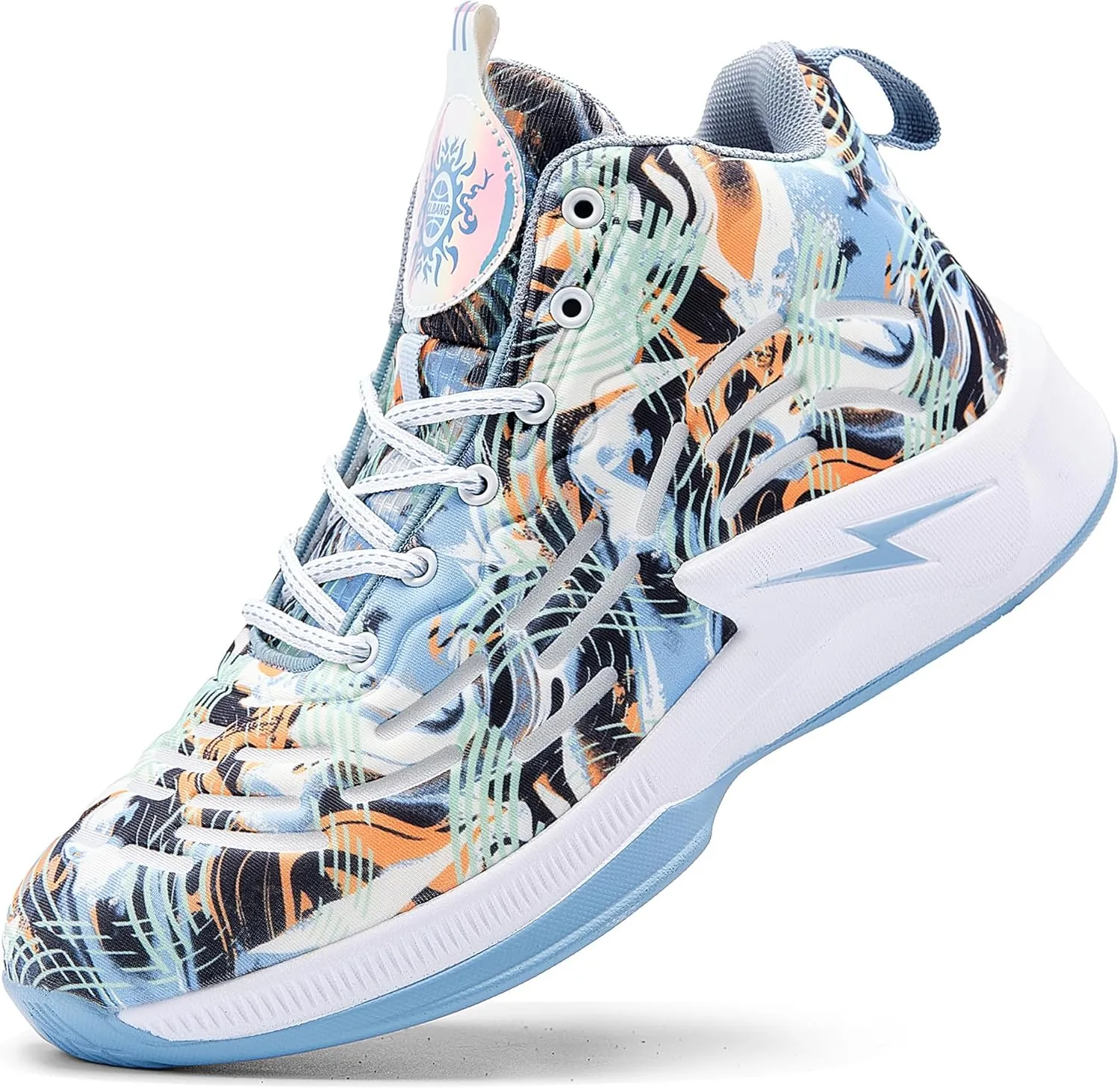 Men's High Top Basketball Shoes Lightweight Breathable Non Slip Gym Sneakers Suitable Training Sports