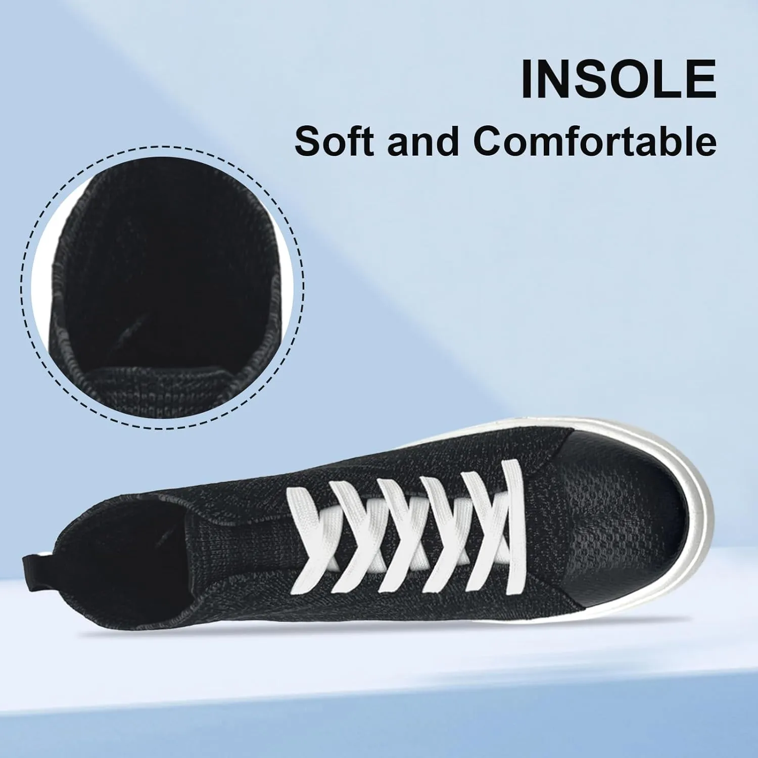 Men's High Top Fashion Sneakers Classic Casual Mesh Breathable Walking Shoes lace up Tennis Shoes for Women Unisex Running Slip On Shoes