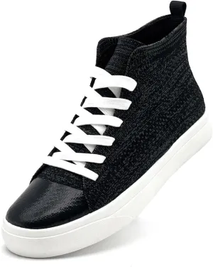 Men's High Top Fashion Sneakers Classic Casual Mesh Breathable Walking Shoes lace up Tennis Shoes for Women Unisex Running Slip On Shoes