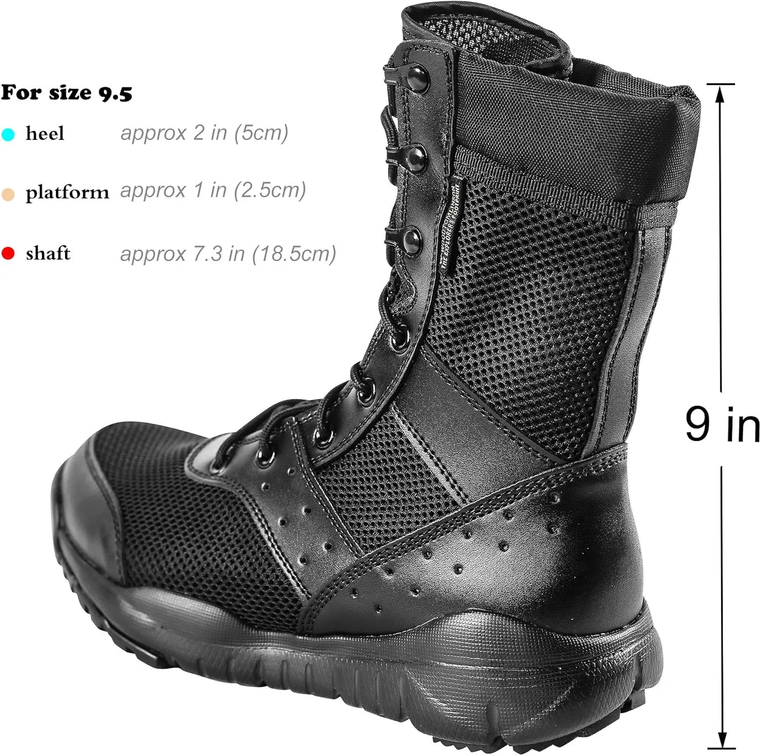 Men's LD Lightweight Combat Boots Microfiber/Suede Leather Military Tactical Boots