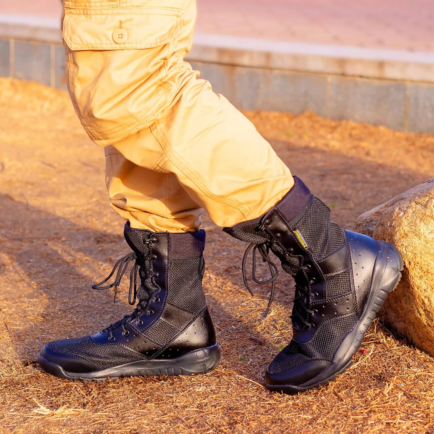 Men's LD Lightweight Combat Boots Microfiber/Suede Leather Military Tactical Boots