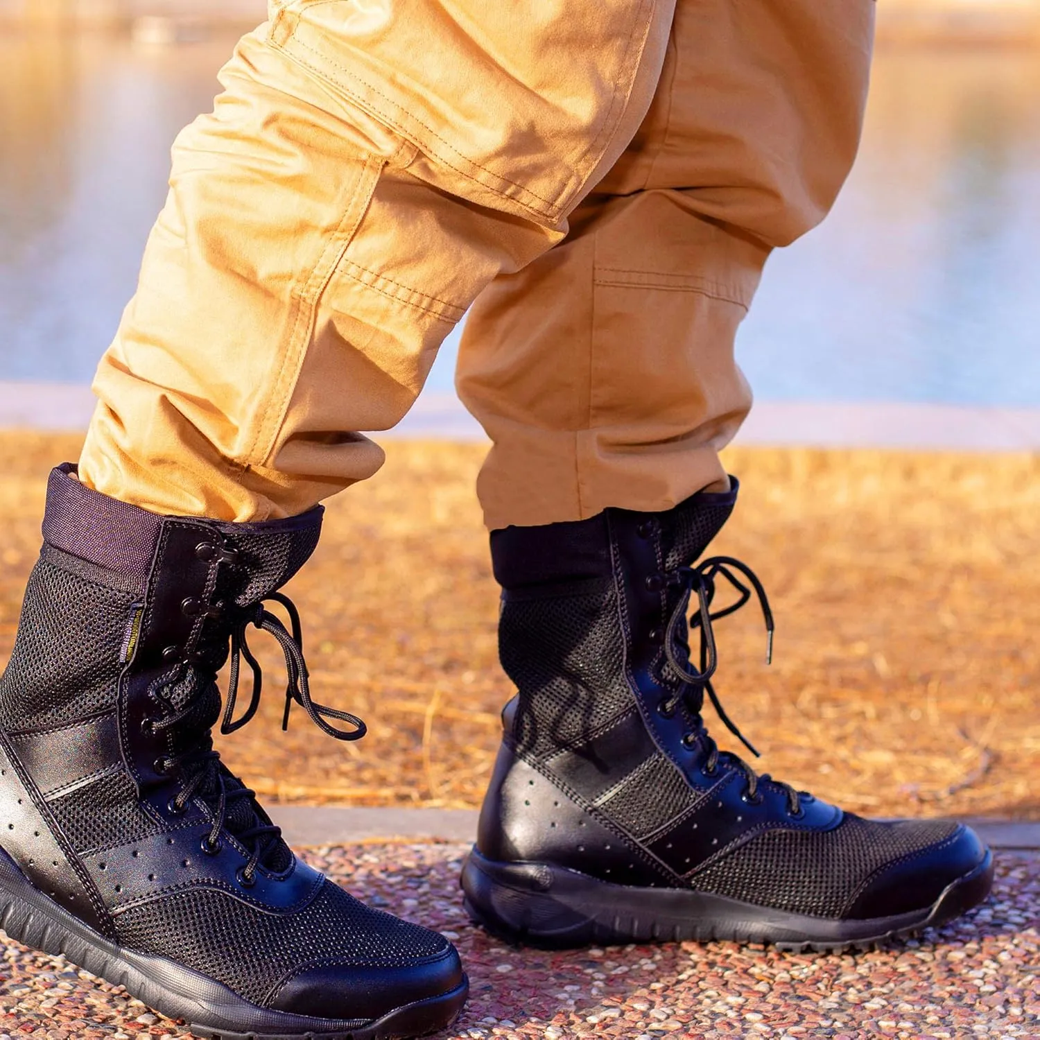 Men's LD Lightweight Combat Boots Microfiber/Suede Leather Military Tactical Boots