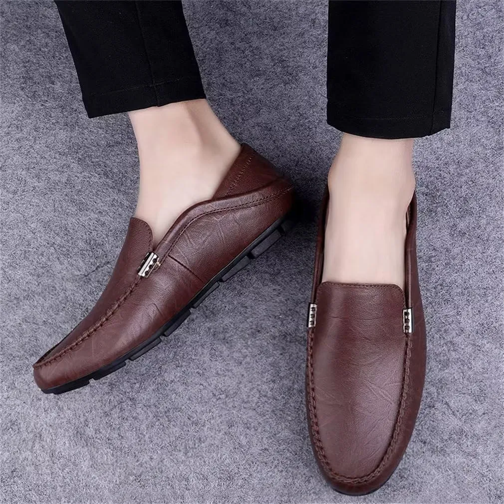 Men's Loafers Premium Genuine Leather Casual Slip On Flats Breathable Driving Shoes Outdoor Walking Shoes for Men